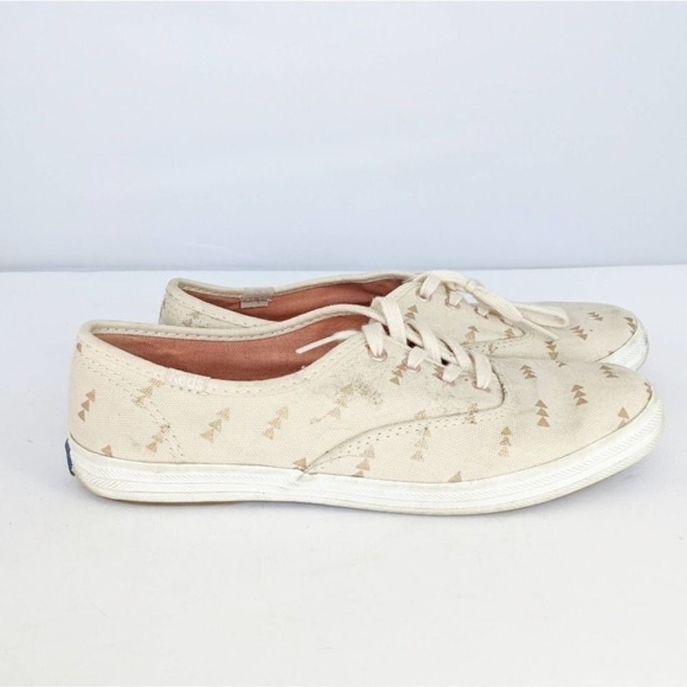 Keds White Gold Arrow Sneakers 6.5